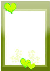 karte Frühling  Herz Rahmen Hintergrund