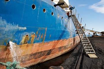 industrial ship at port