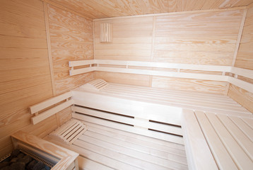 Fototapeta na wymiar Big wood sauna