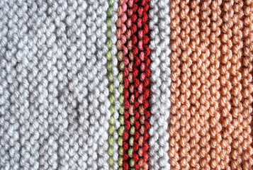 Fototapeta premium Knitted sample piece showing various stitches