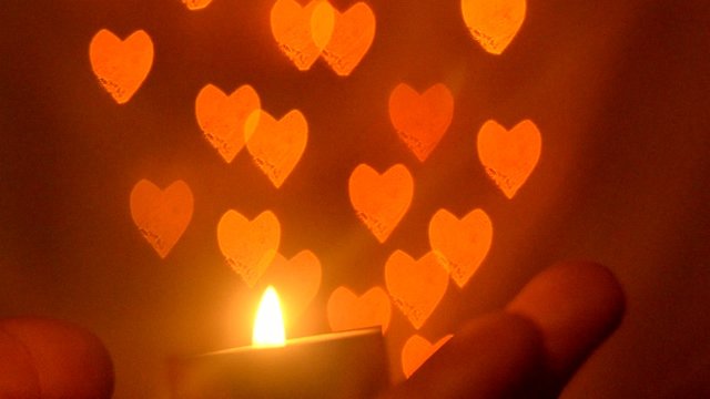 świeczka bokeh