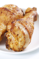 Roasted chicken legs