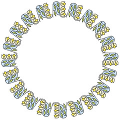 Colorful round frame