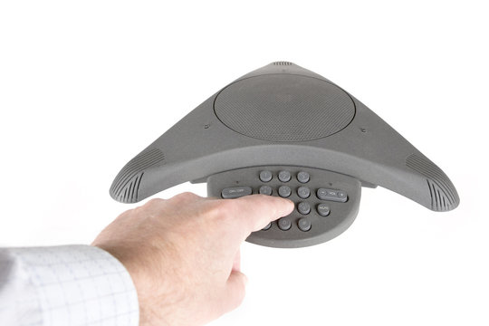 Conference call on a Polycom