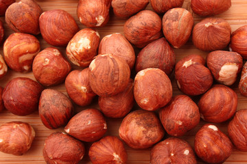 Hazelnuts background