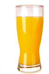 Orange juice isolated on white