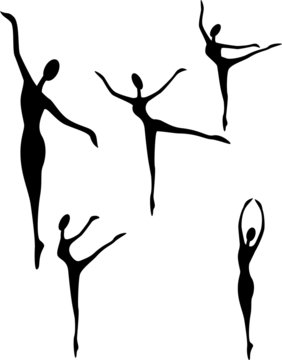 Ballet art silhouette