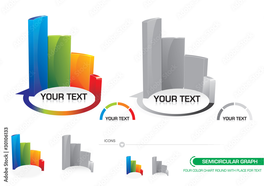 Poster Semicircular Chart Graph