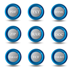 icônes extension texte et compression
