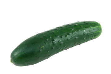 Green Cucumber On A White Background