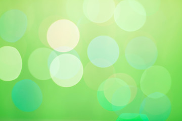 Abstract bokeh on green