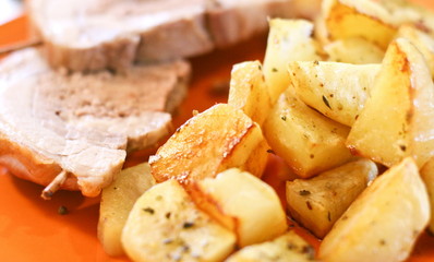 Potato with pork meat