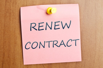 Renew contract post it
