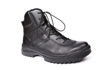 Army boot isolated on white.