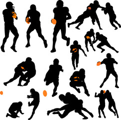 american football collection vector