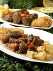ragout con manzanas fritas