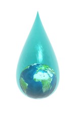 Obraz premium planète dans une goutte d'eau