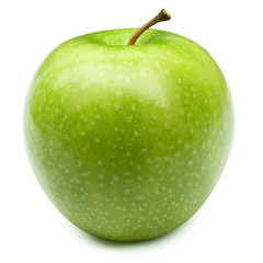 Green apples Isolated on a white background + Clipping Path