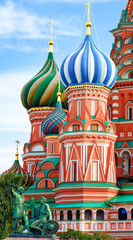 Domes of the famous Head of St. Basil's Cathedral on Red square,