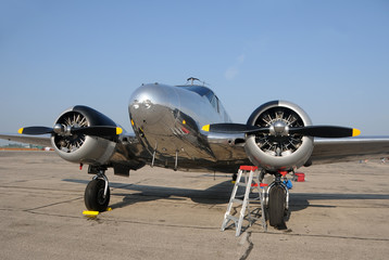Old propeller airplane