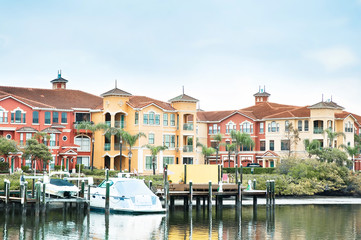 condo with boats florida typical architecture scene