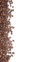 Brown roasted coffee beans