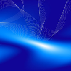 Blue Light with Blended Lines