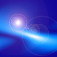 Blue Light with Lens Flare