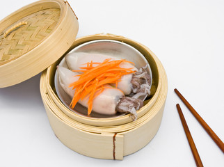 Chinese steamed dimsum squid