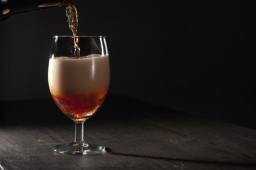 Glass of brown beer
