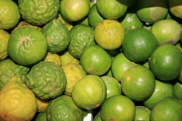 Limes in Bangkok market in Thailand.