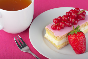 Tompouce on a plate