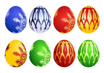 Set of easter eggs