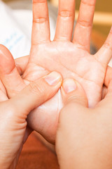 reflexology Hand massage, spa hand treatment,Thailand