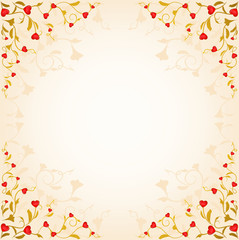 Beautiful background with hearts.