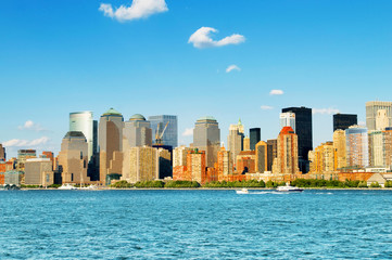 Fototapeta premium New York city panorama with tall skyscrapers