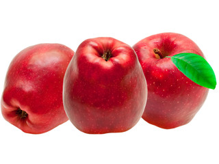 red apple isolated on white background