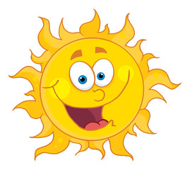 Sun Mascot Cartoon Character