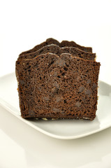 chocolate loaf sliced cake