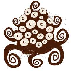 cartoon monster auge tentakel