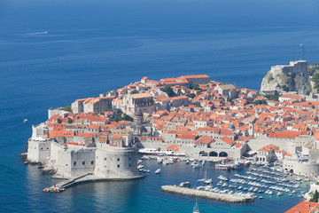 peninsula of Dubrovnik with harbor, Croatia