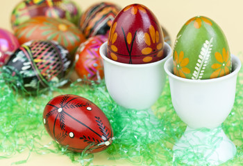 Colorful and traditional Easter Eggs