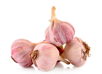 Garlic isolated on white