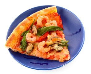 Slice of Tasty Italian pizza