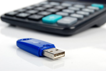 USB flash disk and calculator