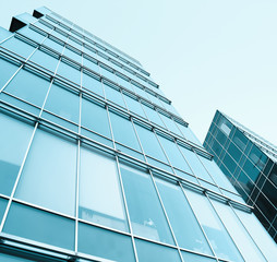 Obraz premium black texture of glass high-rise building