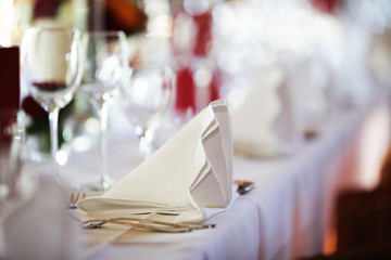 tischdekoration bei einer hochzeitsfeier,servietten