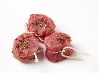 Raw pork filet mignons