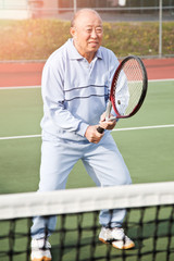 Senior tennis player