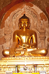 Golden sitting Buddha, Myanmar